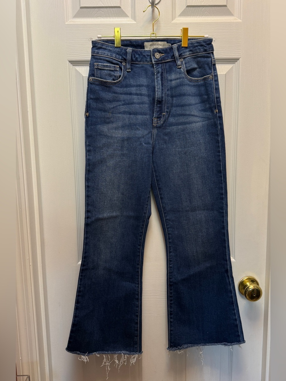 Hidden Jeans Women’s Dark Blue Cropped Flare Jeans